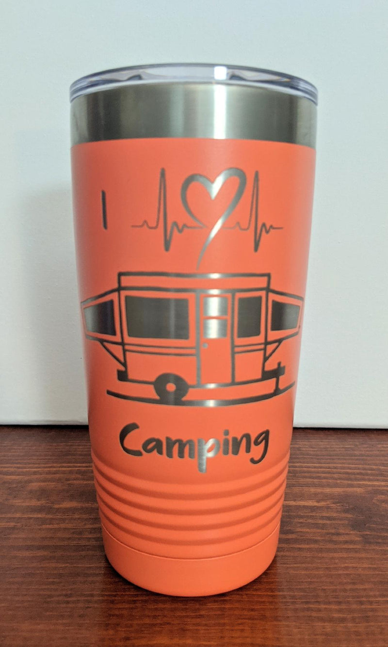 I Heart Camping Tumbler-Travel Trailer– IK - Incredible Keepsakes